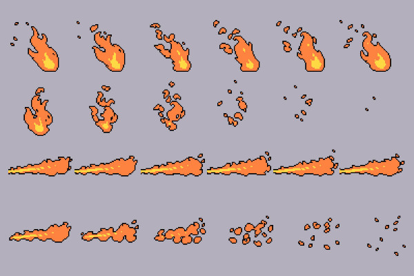 Fire Pixel Art Animation Sprites Download - CraftPix.net