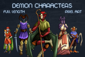 Free Demon Characters Pixel Art