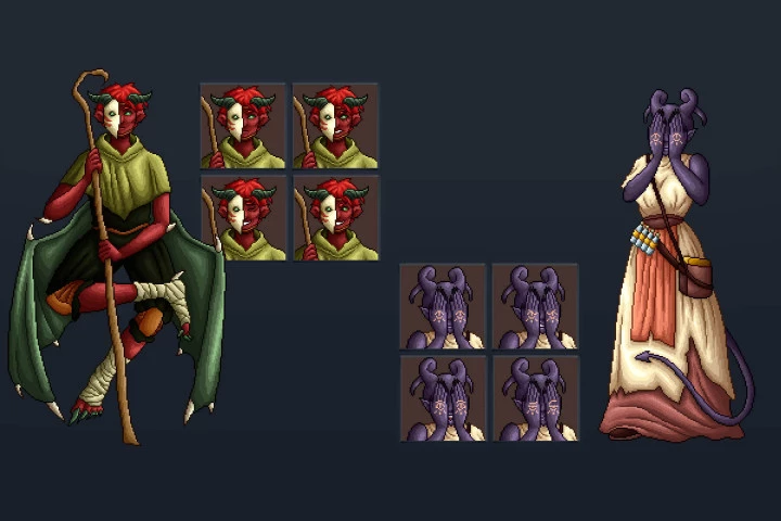 Free Demon Characters Pixel Art