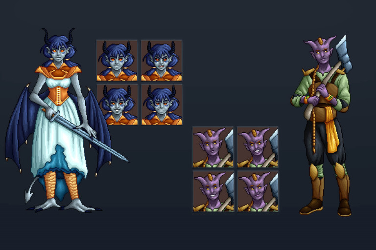 Free Demon Characters Pixel Art Download - CraftPix.net