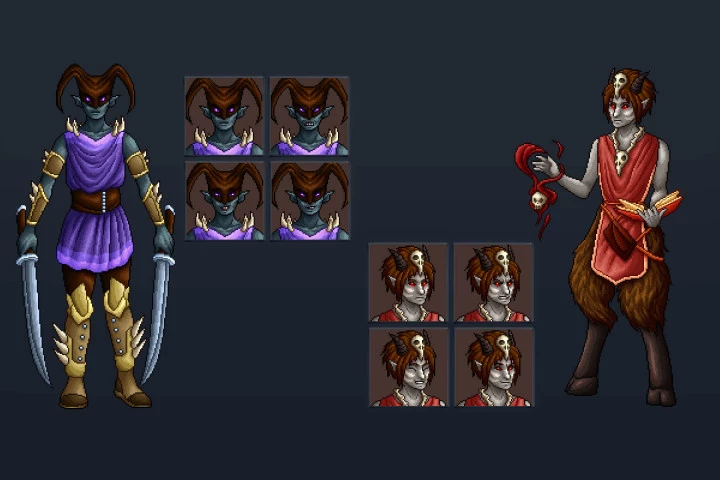 Free Demon Characters Pixel Art