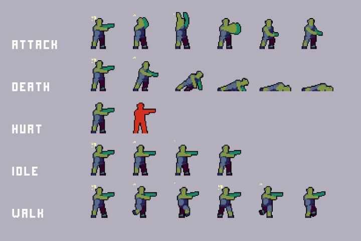 Free Halloween Character Pixel Art Pack