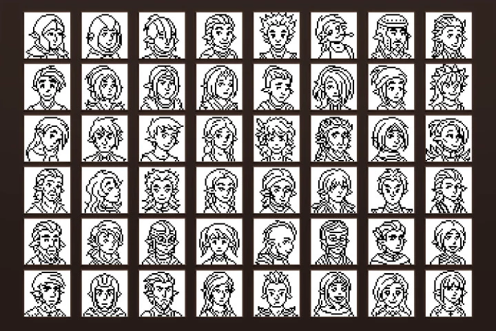 Halfling Avatar Icons Pixel Art