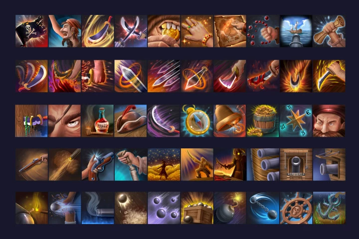 RPG Pirate Skill Icons