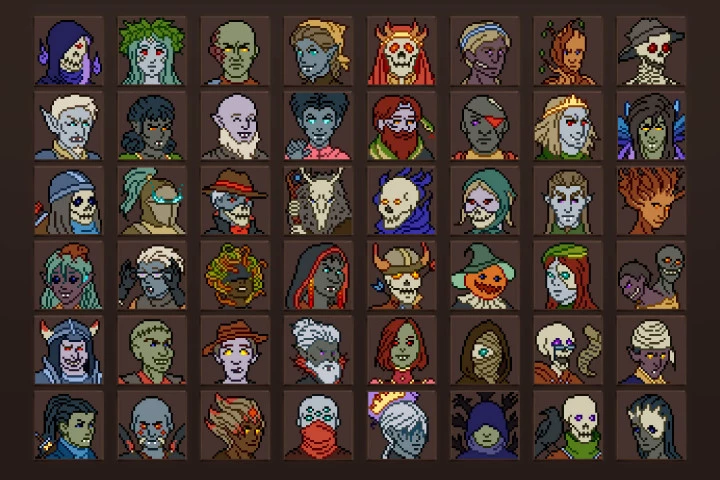 Undead Avatar Icons Pixel Art