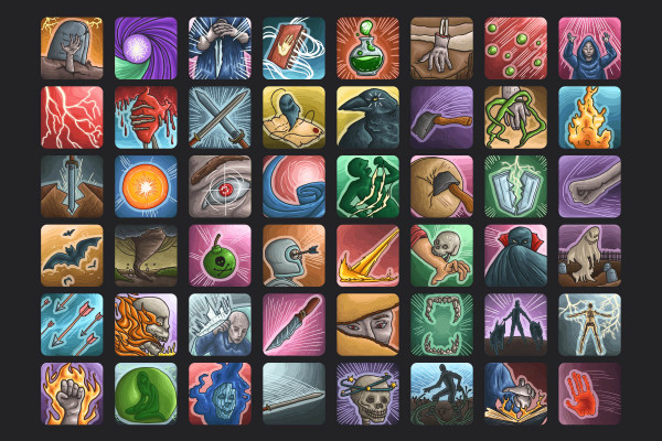 48 Undead Skill Icon Pack Download - CraftPix.net