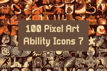 Cavalier and Monk Pixel Art Icon Set