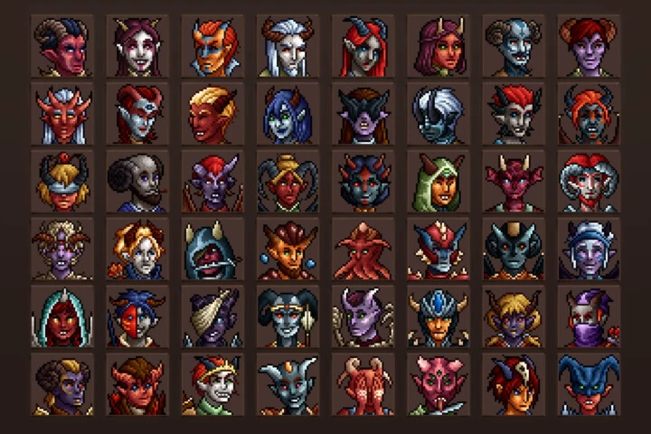 Demon Avatar 32×32 Icons Pixel Art
