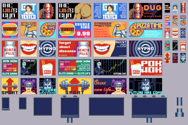 Free Billboards and Advertising Pixel Art
