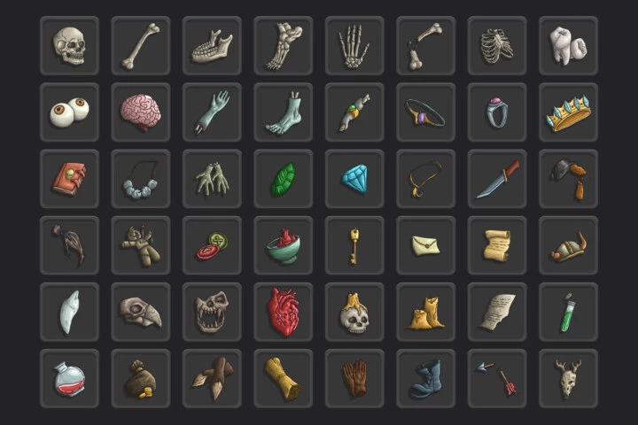 Free Undead Loot Game Icons