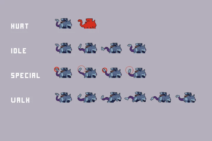Sewerage Character Bosses Pixel Art