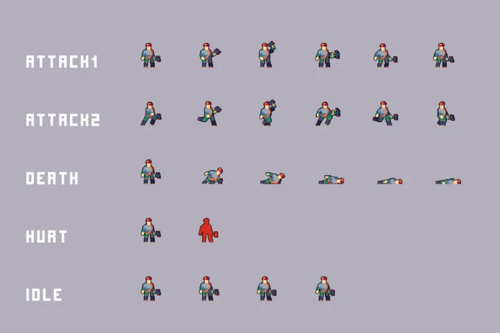 Sewerage Character Bosses Pixel Art