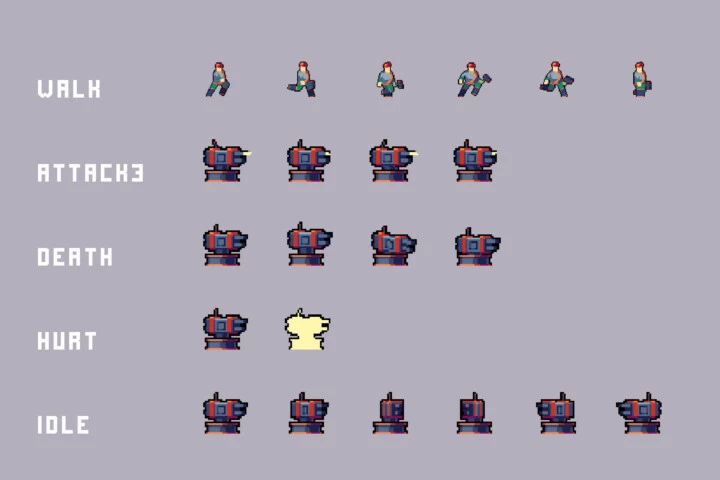 Sewerage Character Bosses Pixel Art