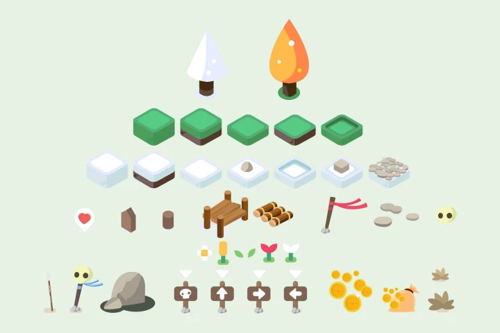 Snow Tileset Isometric Game Assets