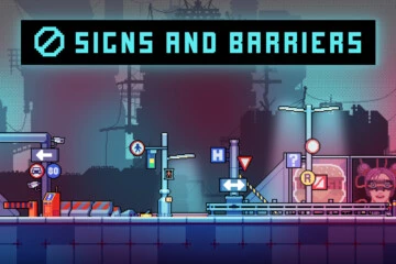 City Signs and Barriers Pixel Art