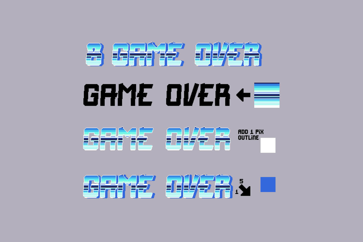 Cyberpunk Pixel Art Font Effects Download - CraftPix.net