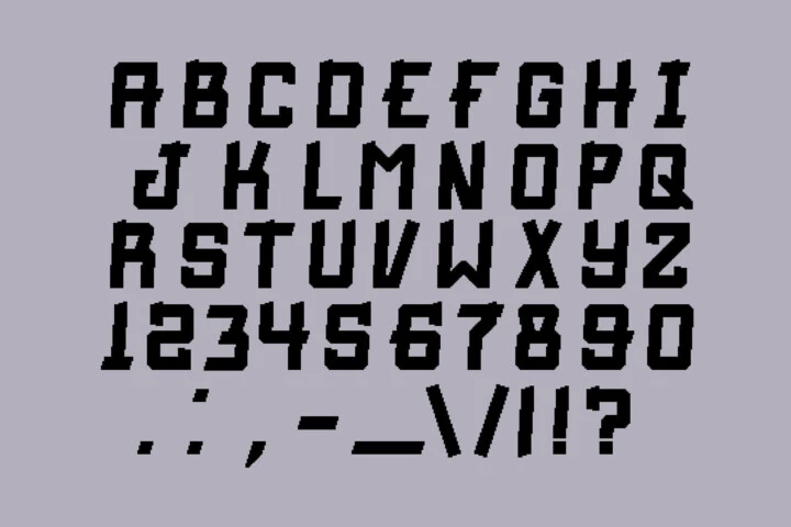 Cyberpunk Pixel Art Font Effects