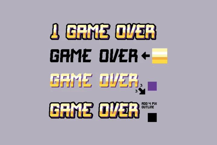 Cyberpunk Pixel Art Font Effects