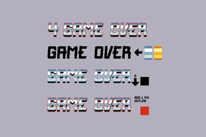 Cyberpunk Pixel Art Font Effects