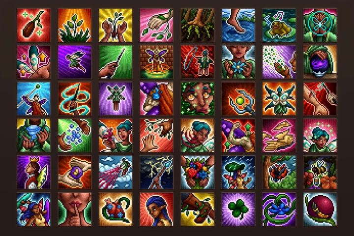 Fairy Skill Icons Pixel Art