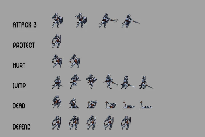 Free Knight Character Sprites Pixel Art
