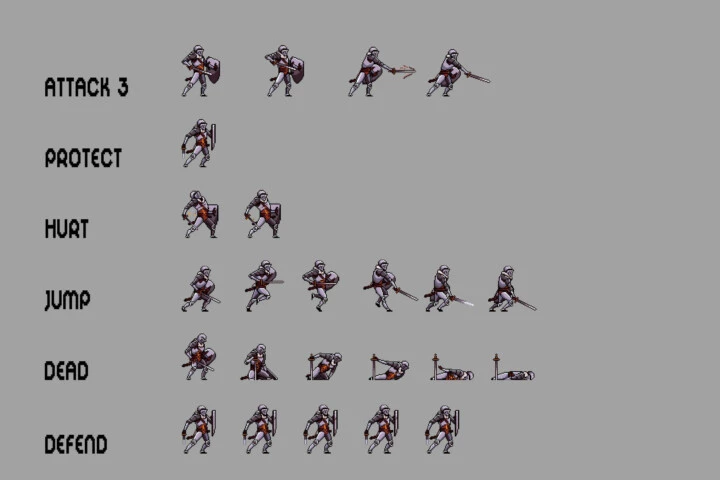 Free Knight Character Sprites Pixel Art