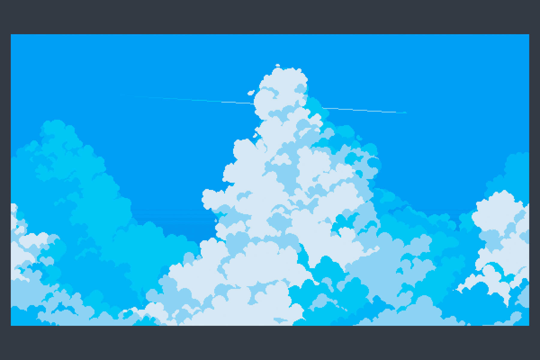 Free Sky with Clouds Background Pixel Art Set 