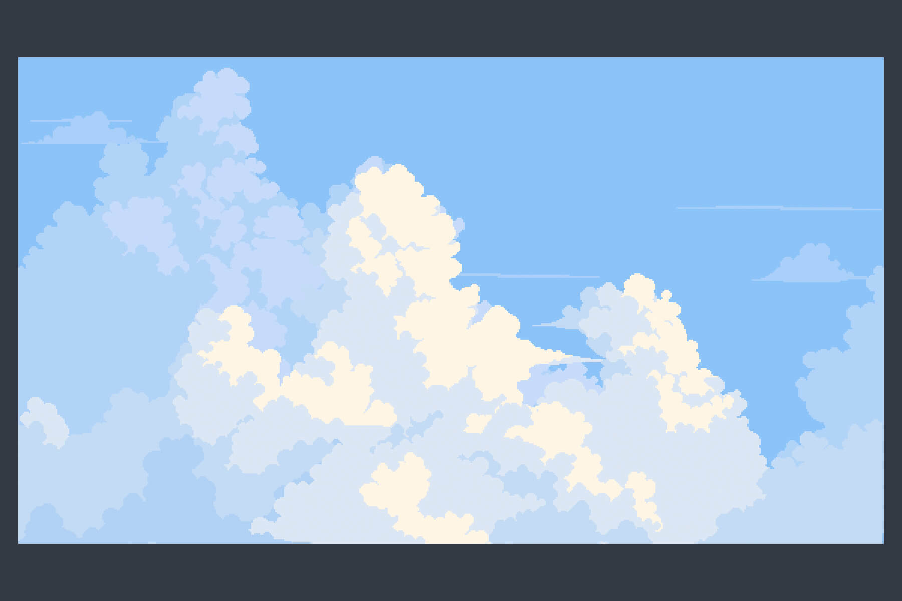 Free Sky with Clouds Background Pixel Art Set 