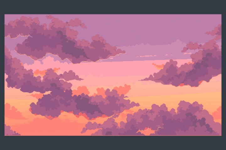 Free Sky with Clouds Background Pixel Art Set
