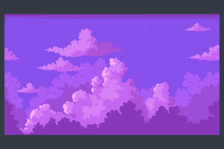 Free Sky with Clouds Background Pixel Art Set