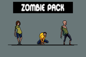 Free Zombie Sprite Sheet Pack Pixel Art