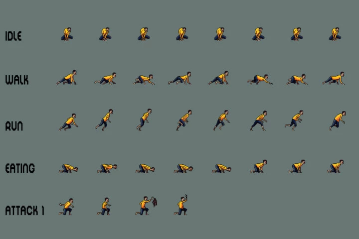 Free Zombie Sprite Sheet Pack Pixel Art