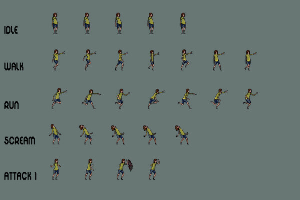 Free Zombie Sprite Sheet Pack Pixel Art - CraftPix.net