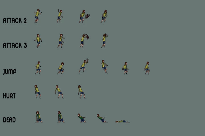 Free Zombie Sprite Sheet Pack Pixel Art