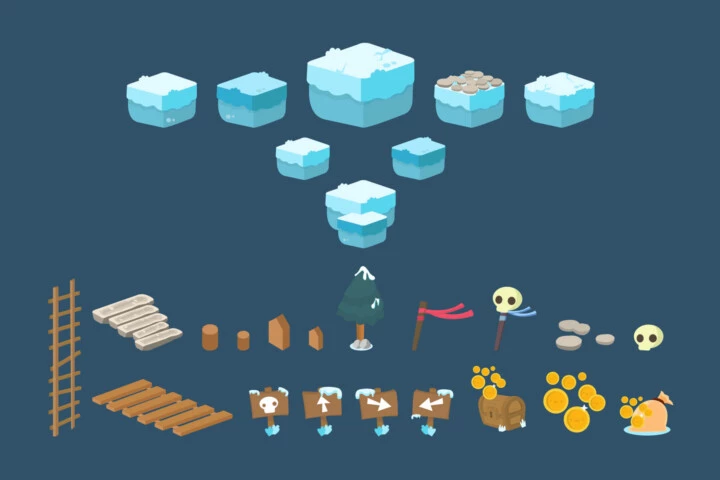 Winter Isometric 2D Tileset