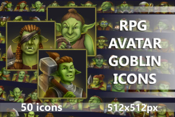 50 RPG Avatar Goblin Icons