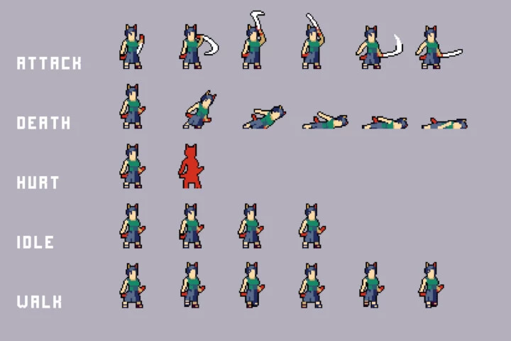 Basement Enemies Pixel Art Sprite Pack