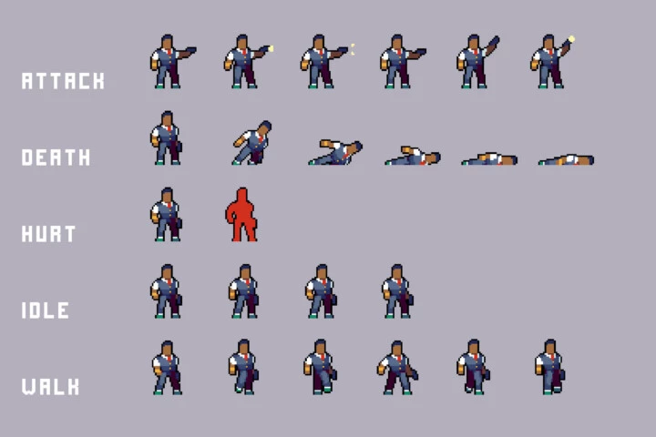 Basement Enemies Pixel Art Sprite Pack