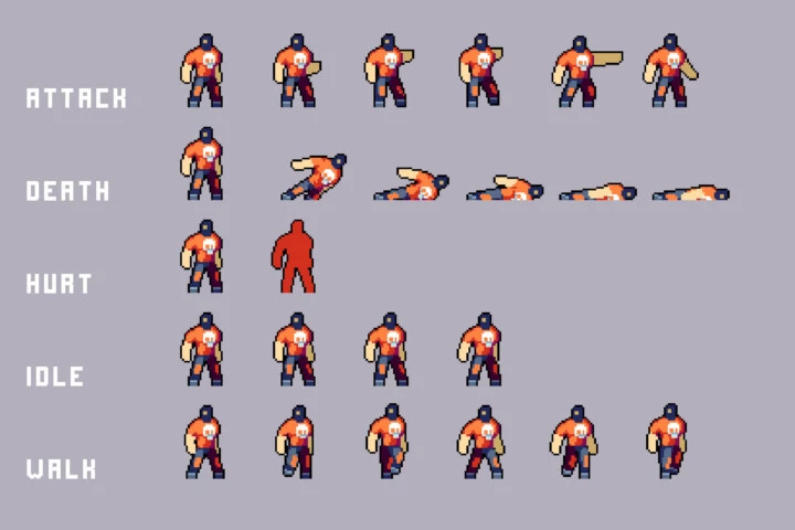 Basement Enemies Pixel Art Sprite Pack