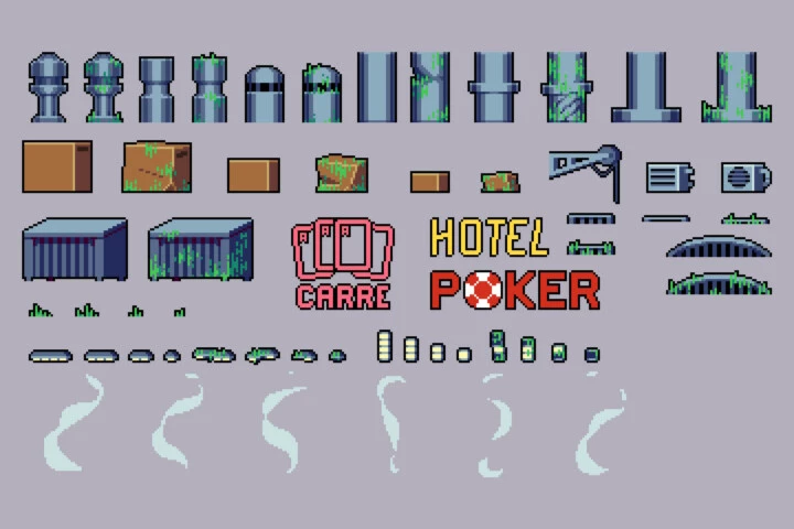 Basement Tileset Pixel Art