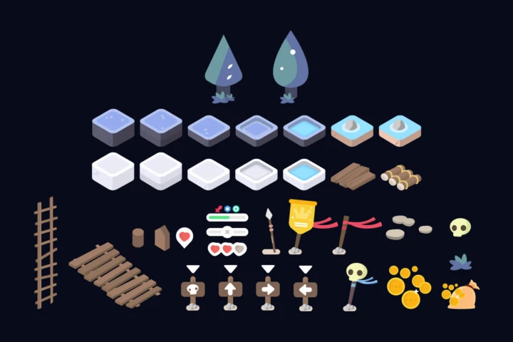 Dark Winter Isometric Tileset