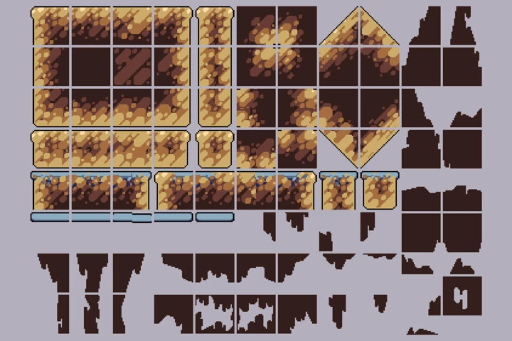 Desert Cyberpunk Tileset Pixel Art