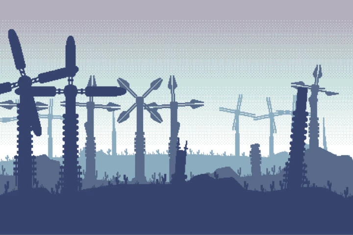 Desert Cyberpunk Tileset Pixel Art