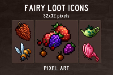 Fairy Loot RPG Pixel Art Icon Pack