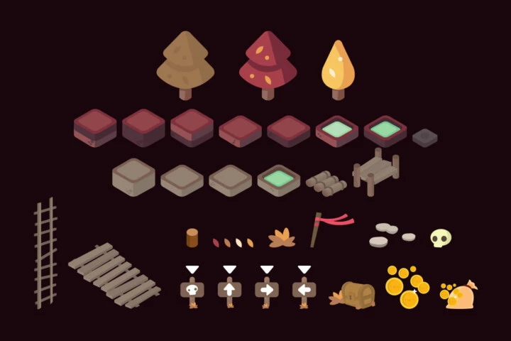 Fall Forest Isometric Tileset
