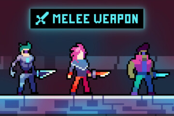Free Characters With Melee Attack Pixel Art