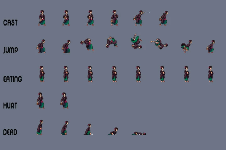 Free Ninja Sprite Sheets Pixel Art