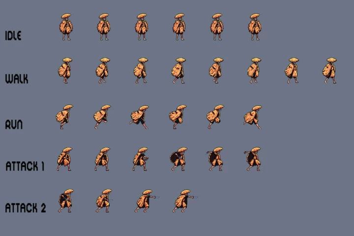 Free Ninja Sprite Sheets Pixel Art