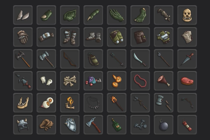 Goblin Loot Game Icons