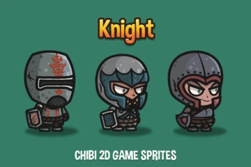 Knight Chibi Character Sprites